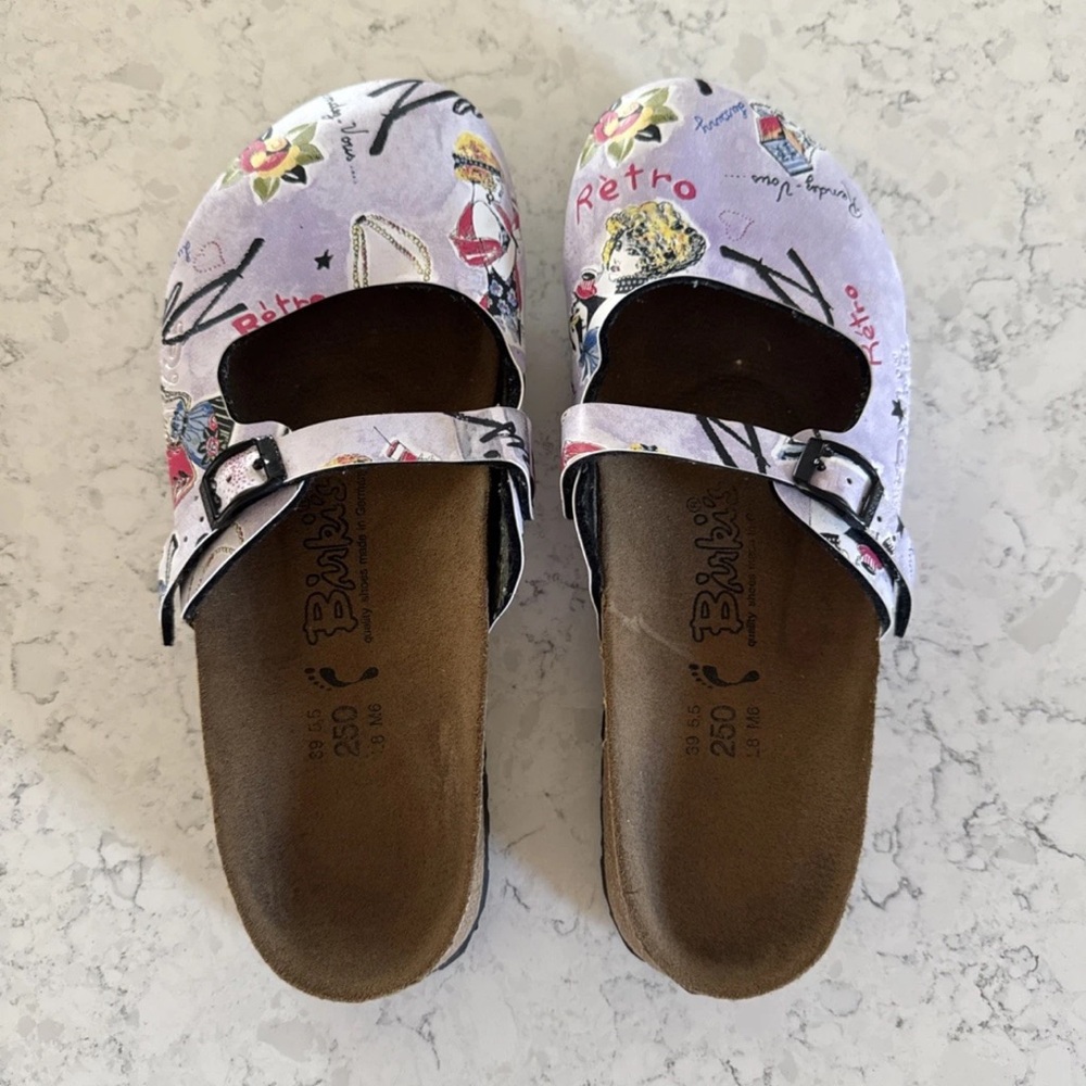 Birki's by Birkenstock Maria Retro Paris Clogs Lavender Purple - Size 39